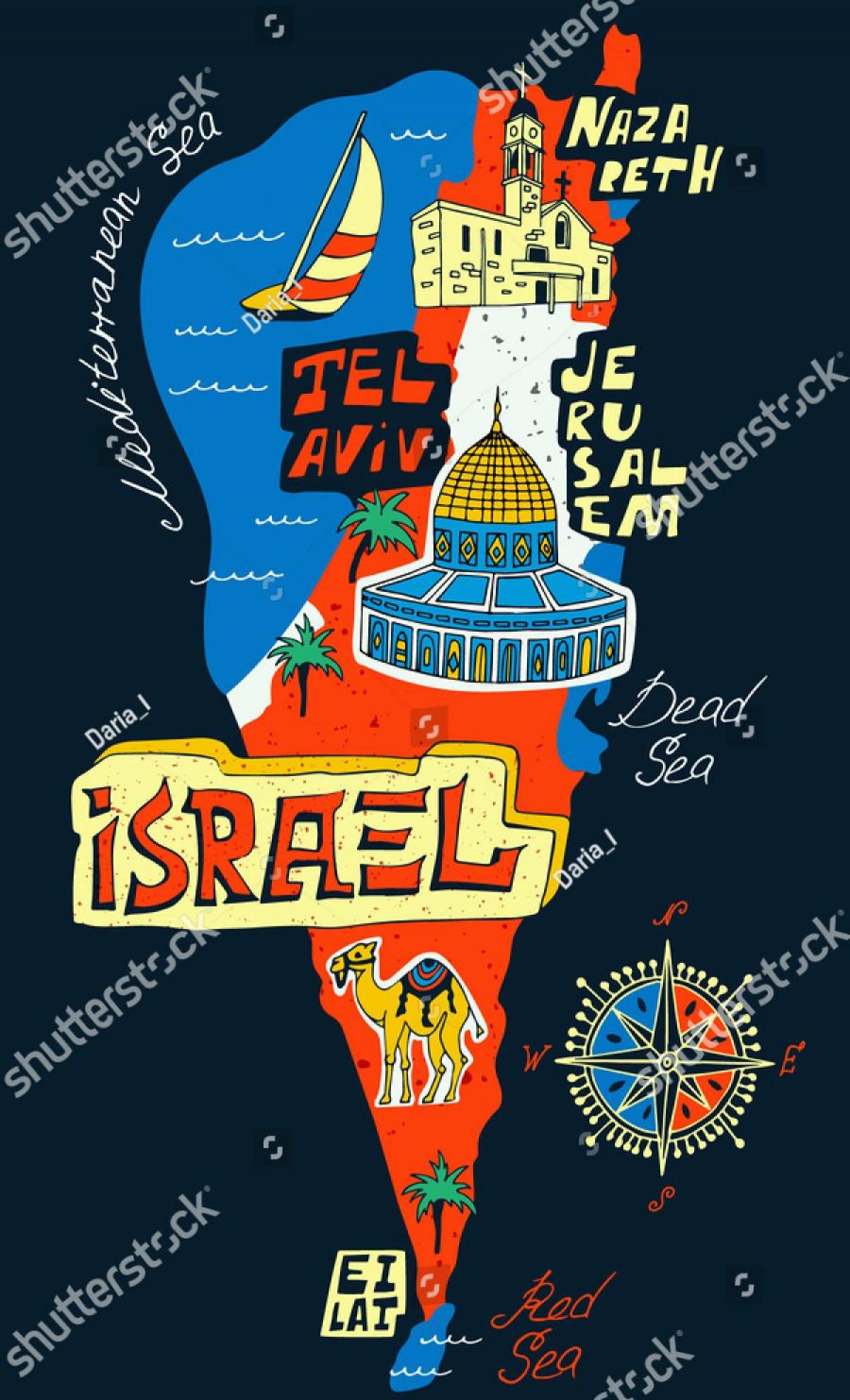 以色列旅游景点地图