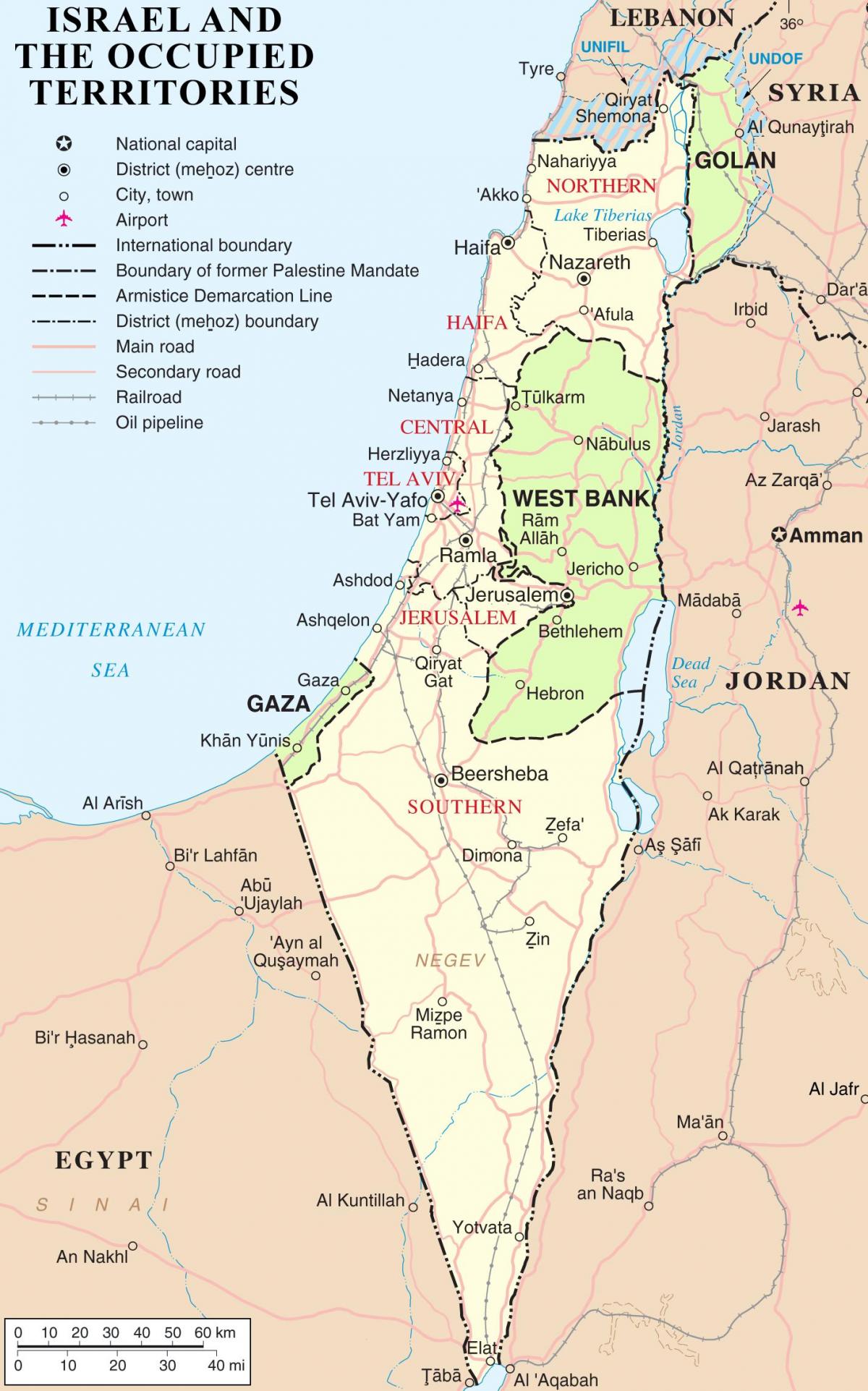 以色列国家地图