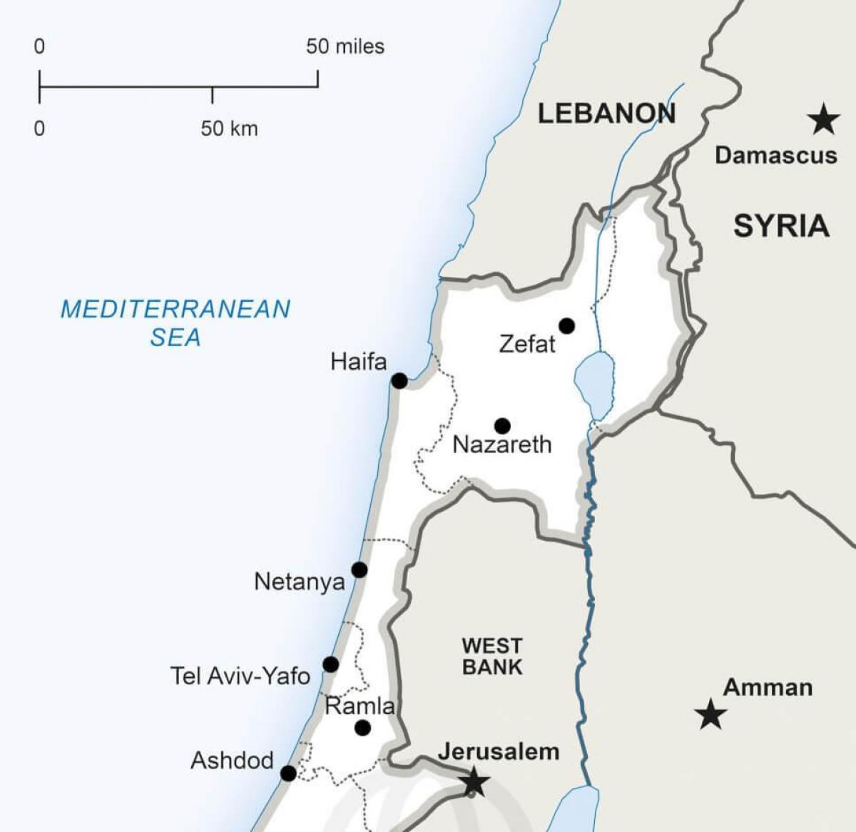 以色列北部地图