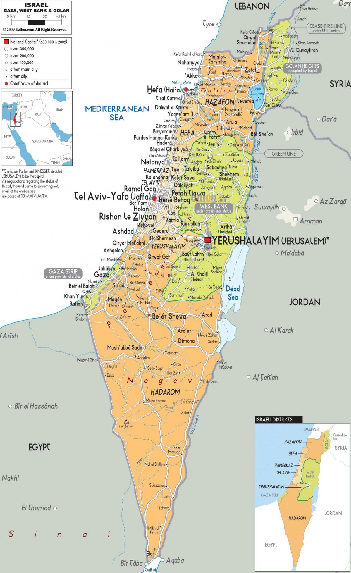以色列大地图